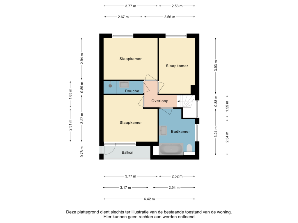 Bekijk plattegrond van Verdieping van Grensweg 10