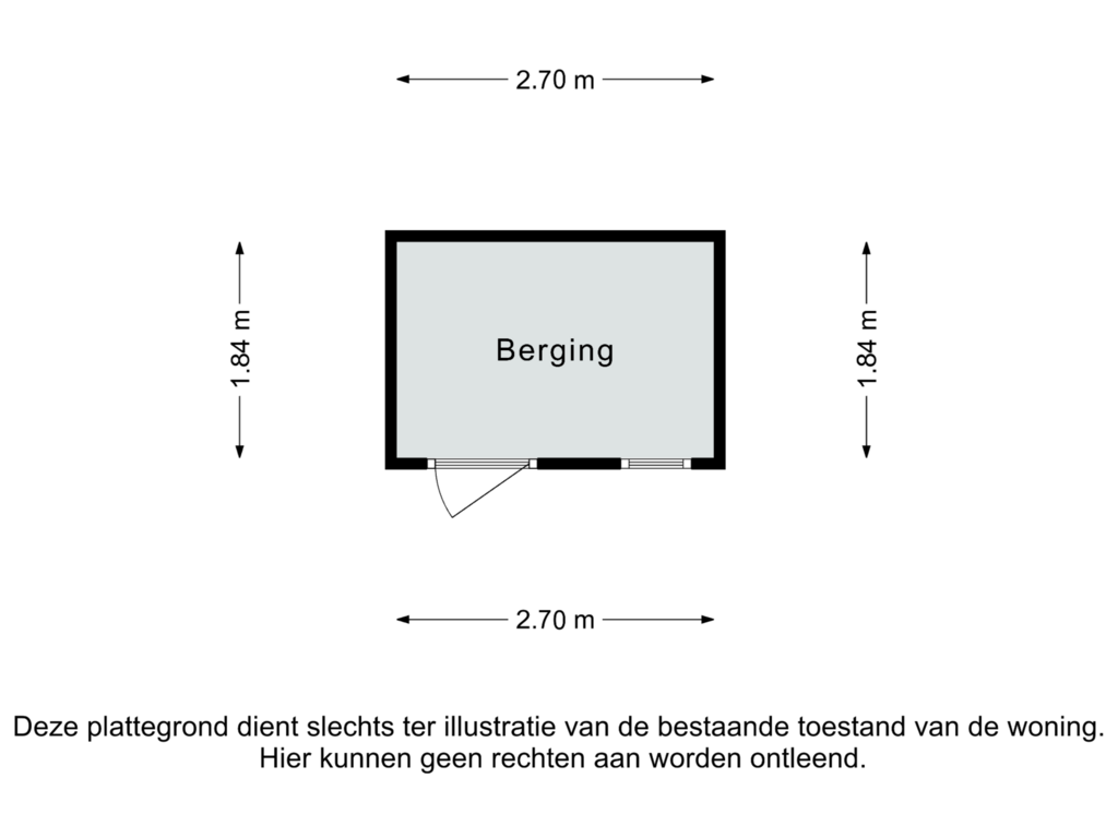 Bekijk plattegrond van Berging van Grensweg 10