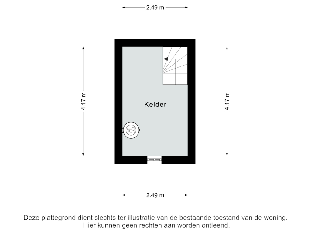 Bekijk plattegrond van Kelder van Grensweg 10