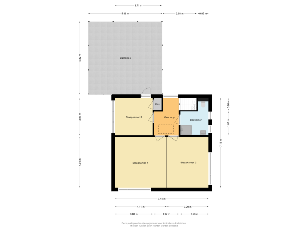 Bekijk plattegrond van Eerste verdieping van Bosbergstraat 22