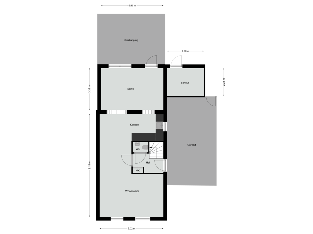 Bekijk plattegrond van Begane grond van Sintelstraat 4