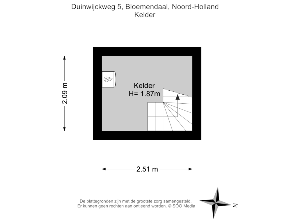 Bekijk plattegrond van Kelder van Duinwijckweg 5