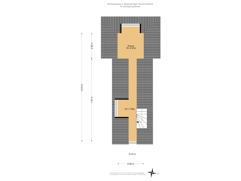 Bekijk plattegrond van 1e Verdieping aanbouw van Duinwijckweg 5