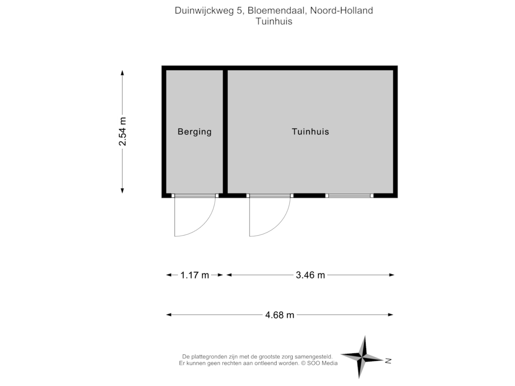 Bekijk plattegrond van Berging van Duinwijckweg 5