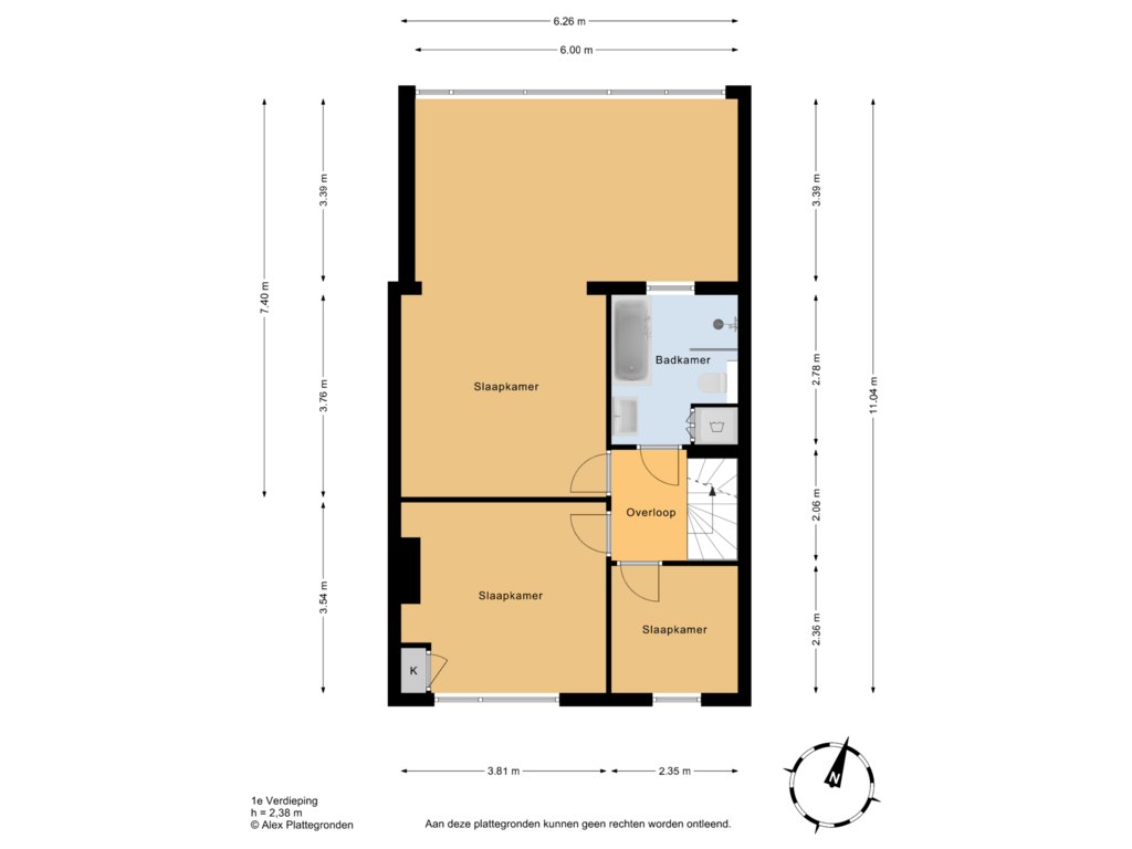 Bekijk plattegrond van 1e Verdieping van Deijlerweg 67