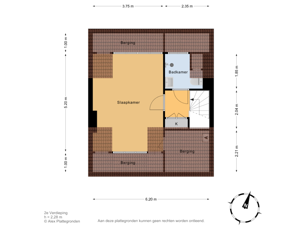 Bekijk plattegrond van 2e Verdieping van Deijlerweg 67