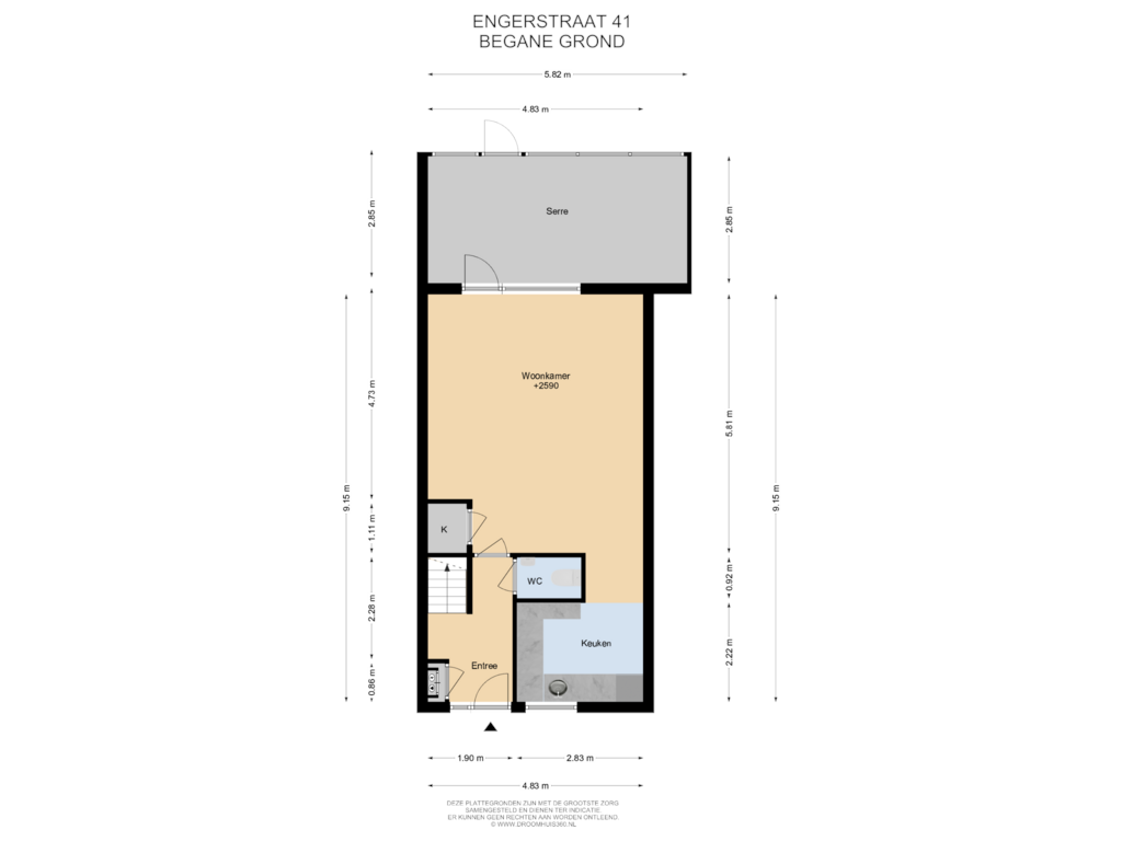 Bekijk plattegrond van Begane Grond van Engerstraat 41