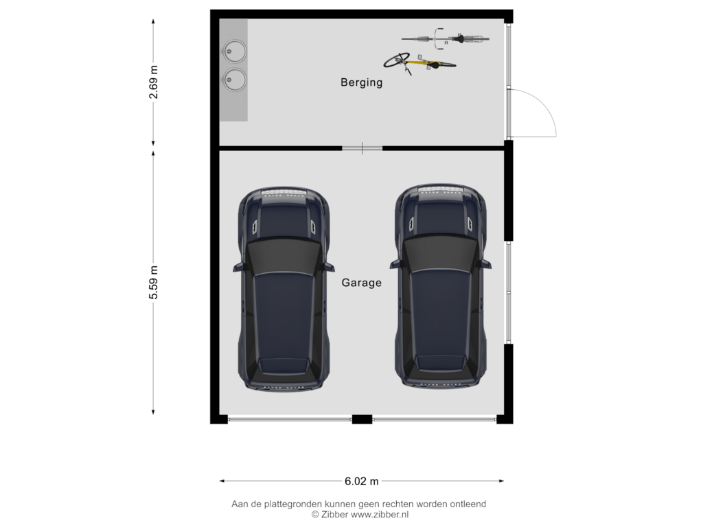 Bekijk plattegrond van Garage van Bergerweg 14