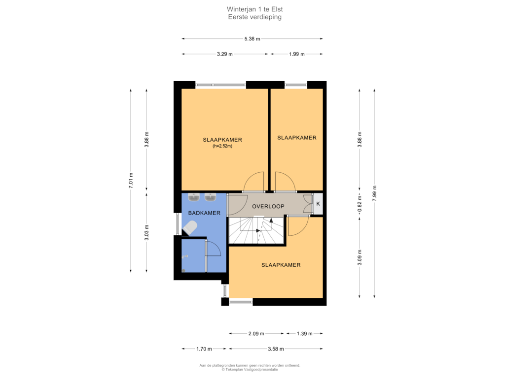 View floorplan of Eerste verdieping of Winterjan 1