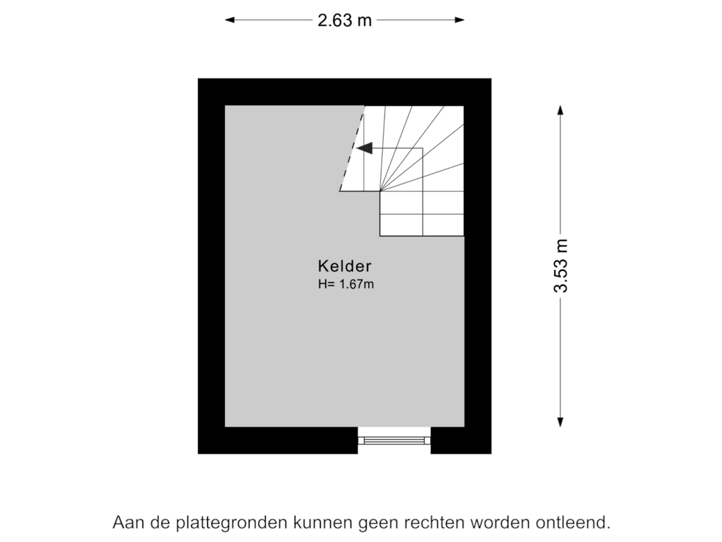 Bekijk plattegrond van Kelder van Dwarsweg 23