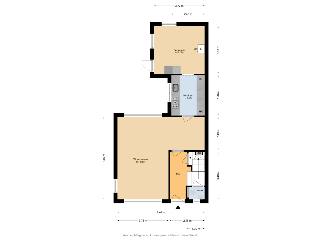 Bekijk plattegrond van Begane Grond van Dwarsweg 23