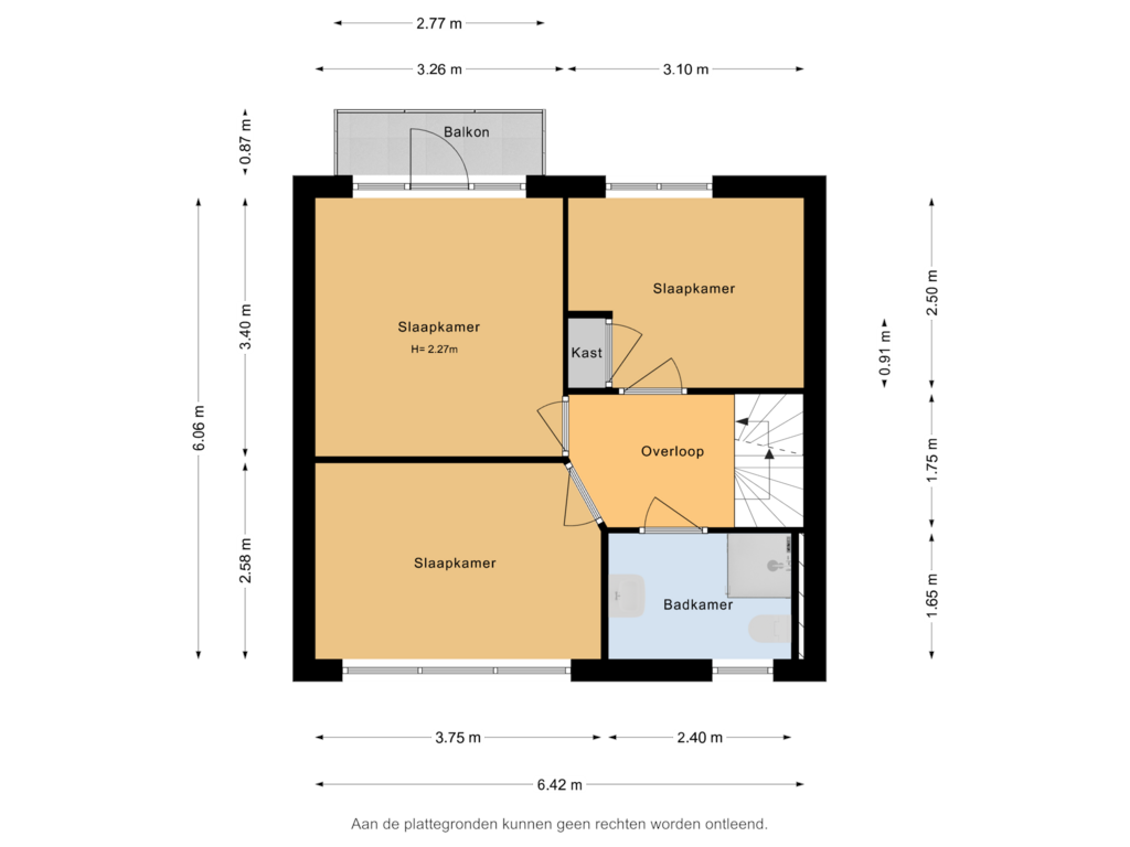 Bekijk plattegrond van 1e Verdieping van Dwarsweg 23