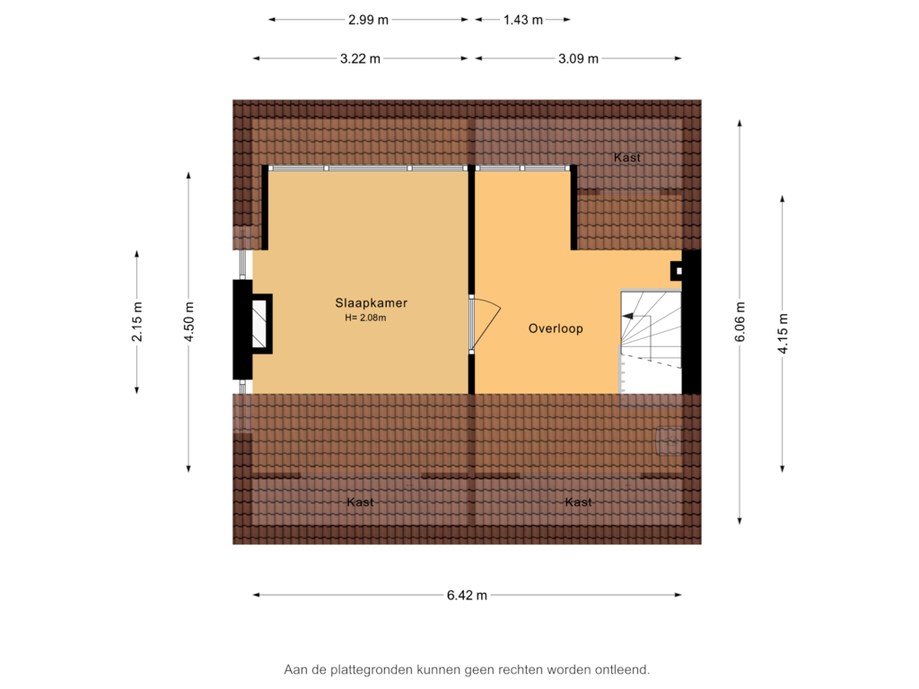 Bekijk plattegrond van 2e Verdieping van Dwarsweg 23