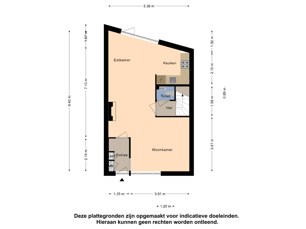 Bekijk plattegrond van Begane Grond van Molièrelaan 33