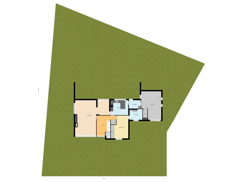 View floorplan of Situatie of Delfland 27