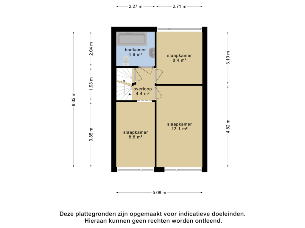 Bekijk plattegrond van 1e verdieping van De Merel 27