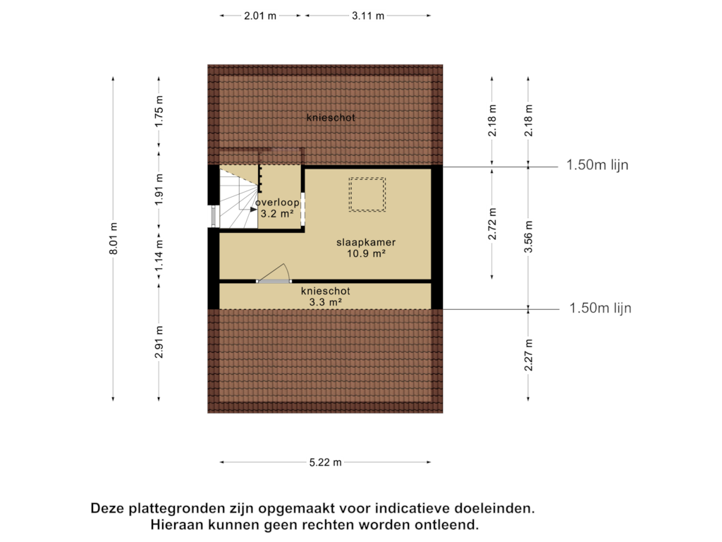 Bekijk plattegrond van 2e verdieping van De Merel 27