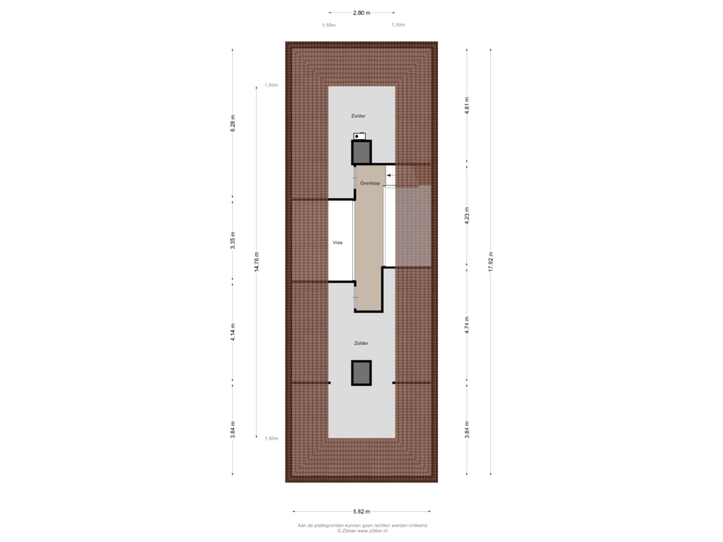 Bekijk plattegrond van Zolder van Spechtlaan 4