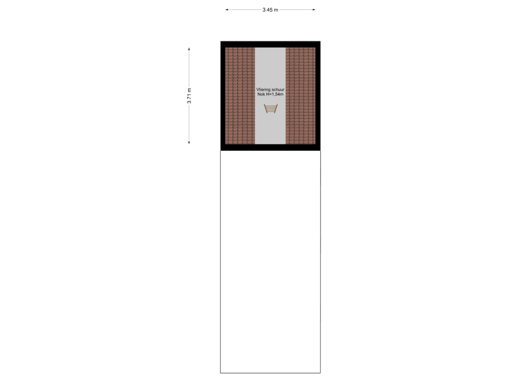 Bekijk plattegrond van Vliering schuur van van Bennekomweg 41