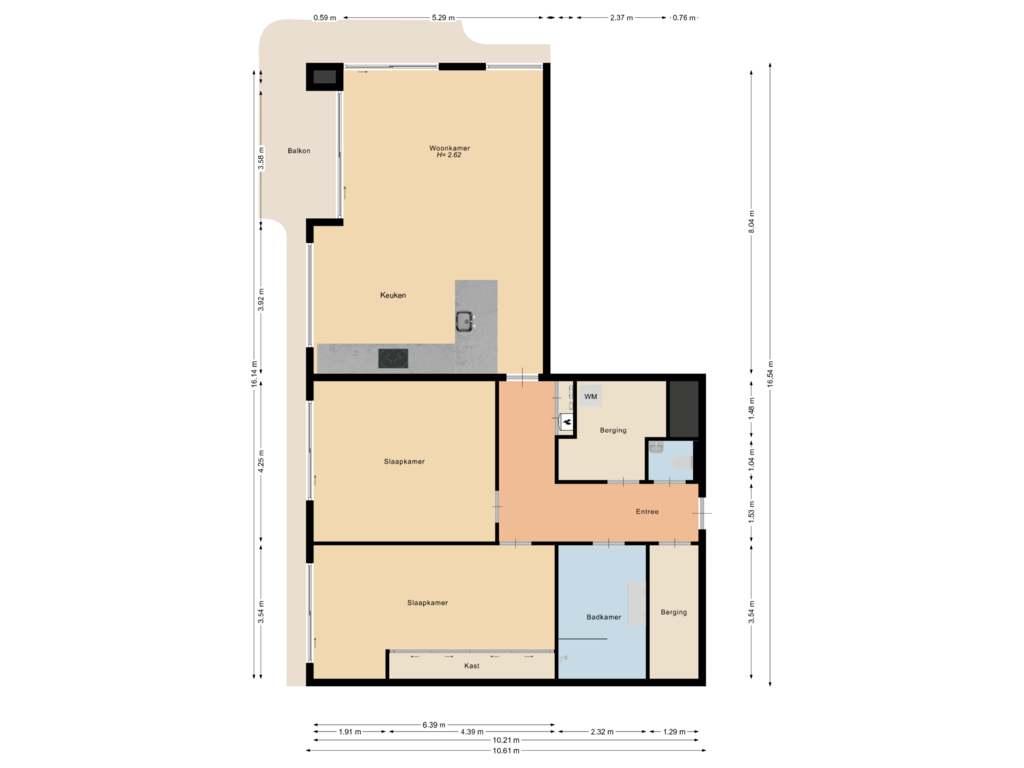 View floorplan of Appartement of Luxemburgpromenade 108