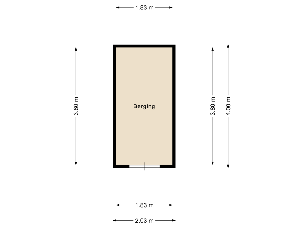 View floorplan of Berging of Luxemburgpromenade 108