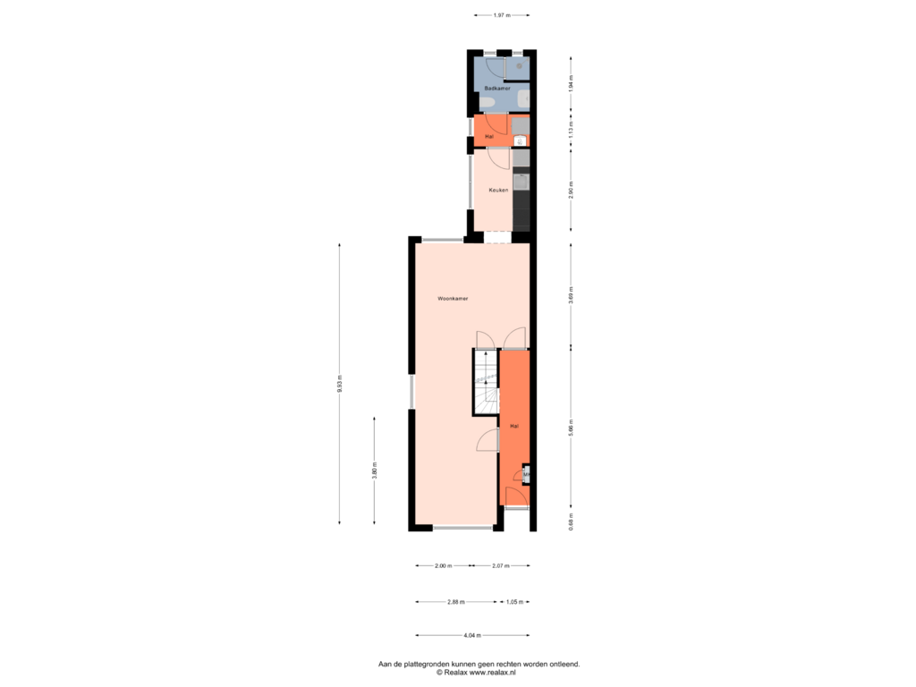 View floorplan of Begane grond of Oostveenweg 90