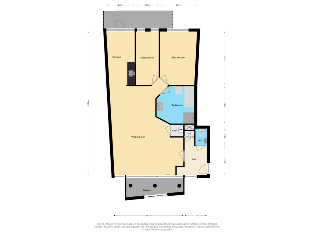 Bekijk plattegrond van Begane grond van Markt 16