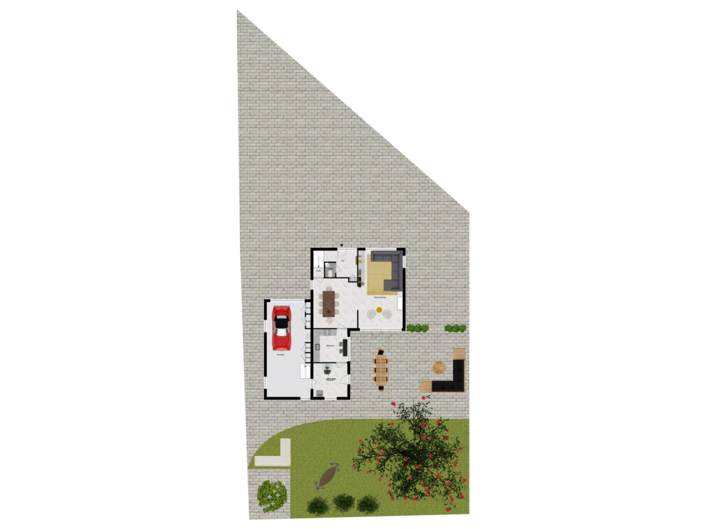 View floorplan of Begane grond met tuin of Beatrixlaan 37