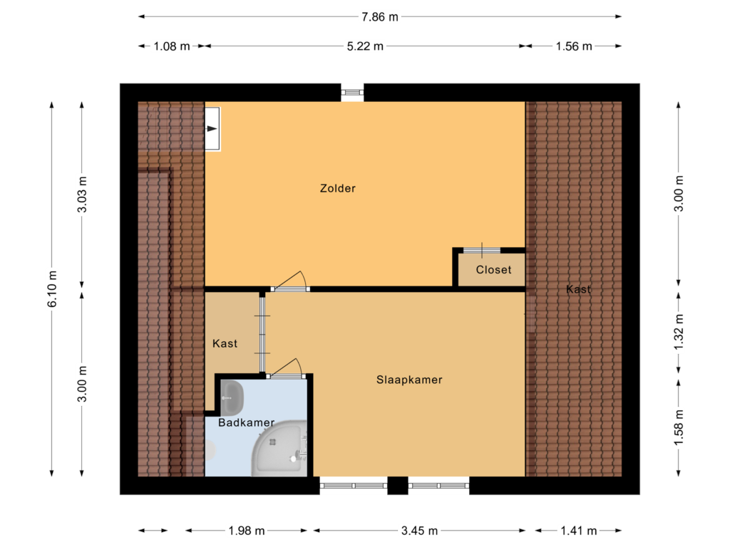 Bekijk plattegrond van Eerste verdieping van Gelpenberg 11