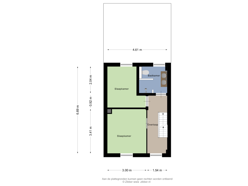 View floorplan of Eerste Verdieping of Oosterstraat 20