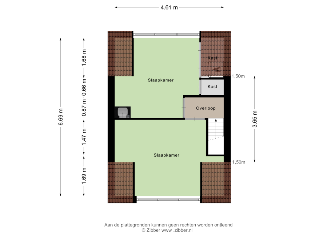 View floorplan of Tweede Verdieping of Oosterstraat 20