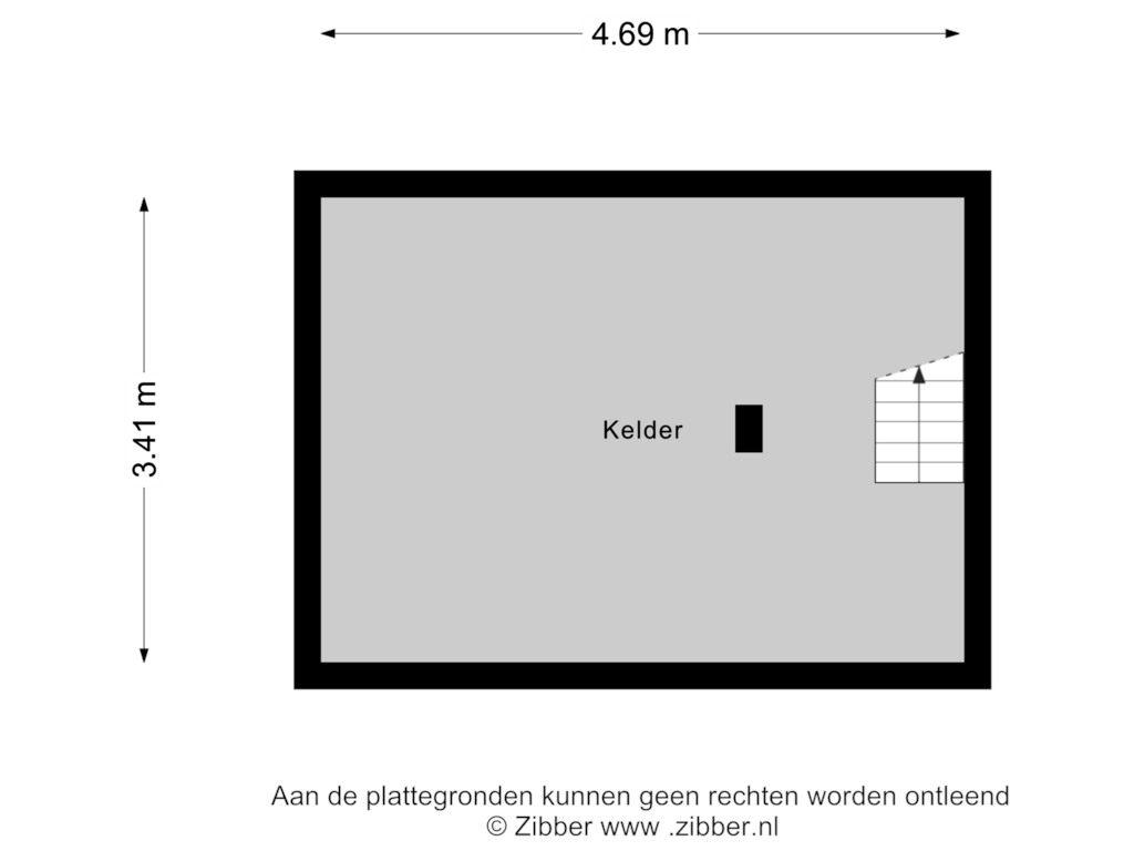 View floorplan of kelder of Oosterstraat 20