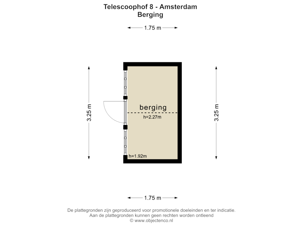 Bekijk plattegrond van BERGING van Telescoophof 8