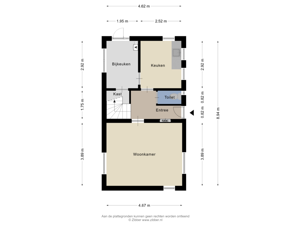 Bekijk plattegrond van Begane grond van Burg. Verplankeplein 3