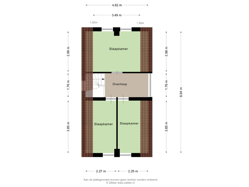 Bekijk plattegrond van Eerste verdieping van Burg. Verplankeplein 3