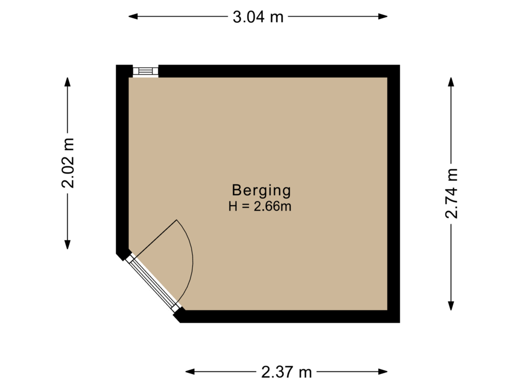 View floorplan of Berging of Hoofdweg 363-2