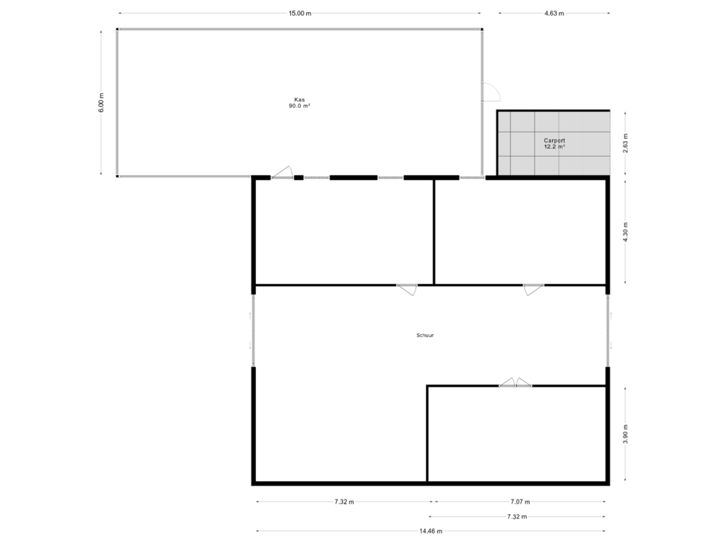 Bekijk plattegrond van Bijgebouw 1 van Scherpenbergsebaan 10