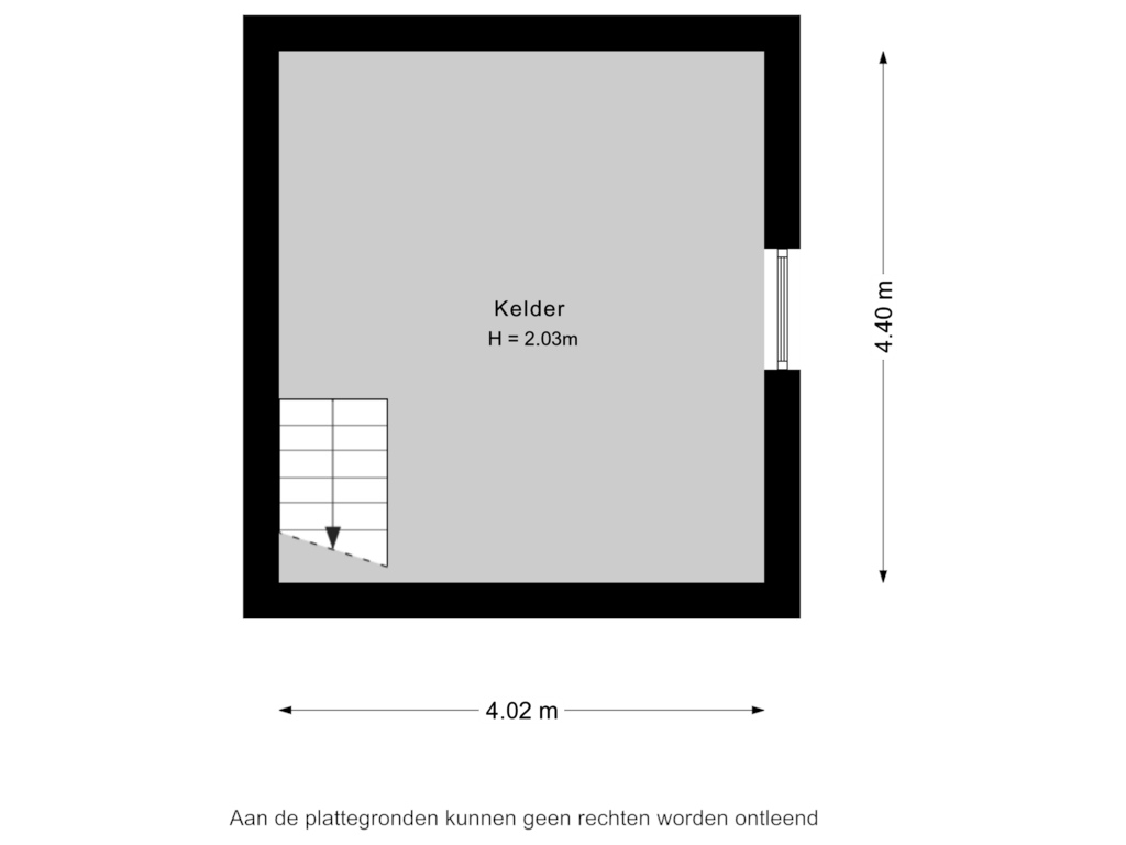 Bekijk plattegrond van Kelder van Lage Valkseweg 110