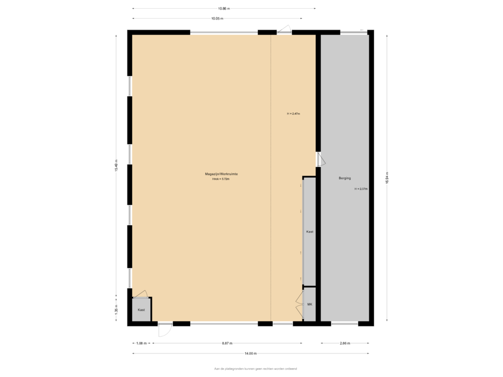 Bekijk plattegrond van Magazijn/Werkruimte van Lage Valkseweg 110