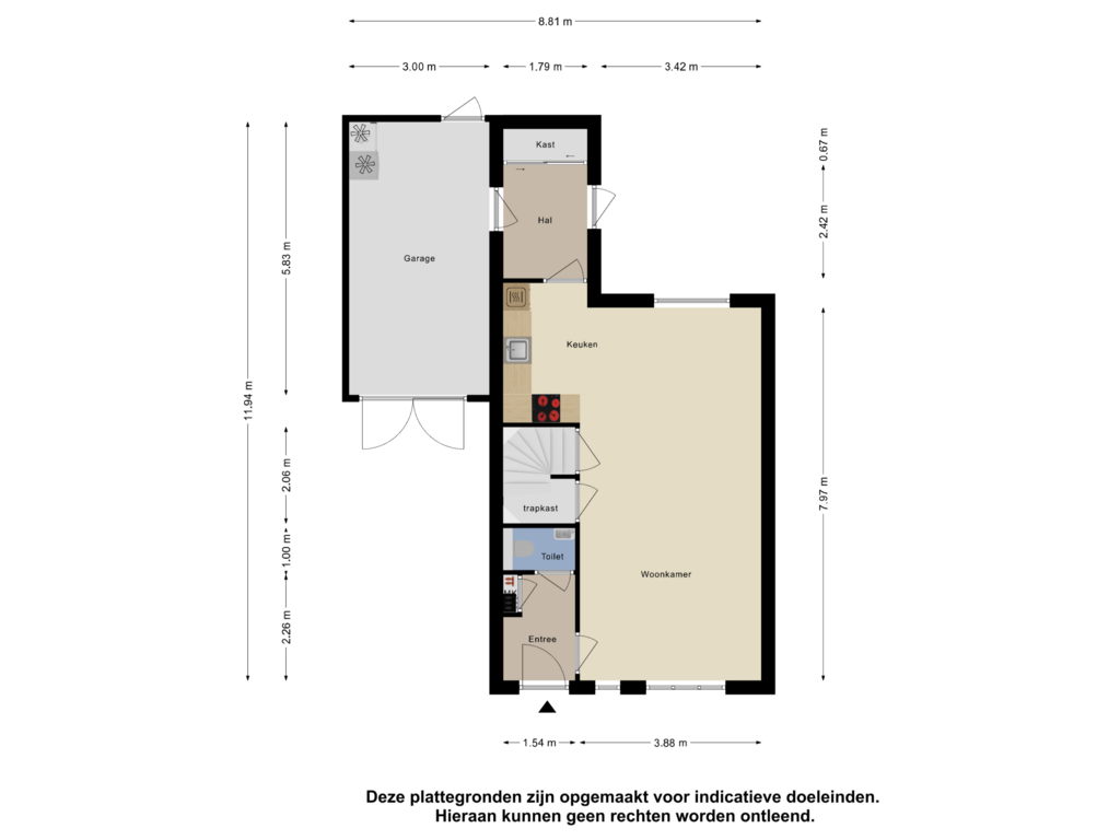 Bekijk plattegrond van Begane Grond van Kapberg 36