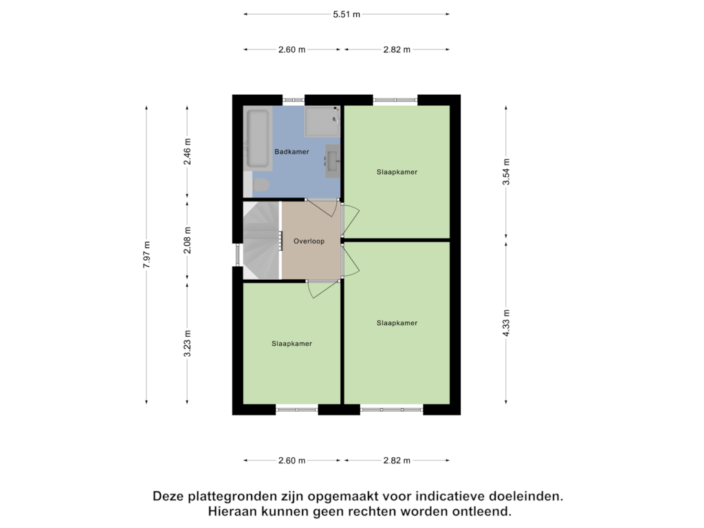 Bekijk plattegrond van Eerste Verdieping van Kapberg 36