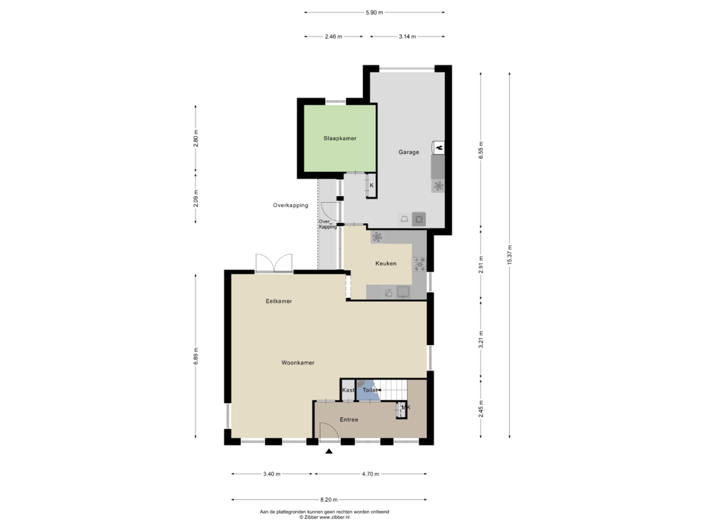 Bekijk plattegrond van Begane grond van Dorpsstraat 59