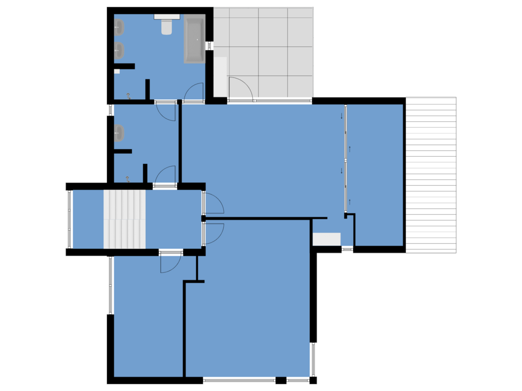 Bekijk plattegrond van Eerste Verdieping van Kerklaan 54-A