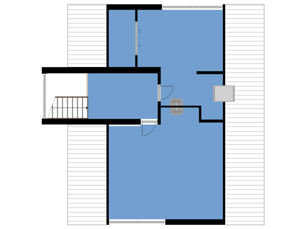 Bekijk plattegrond van Tweede Verdieping van Kerklaan 54-A