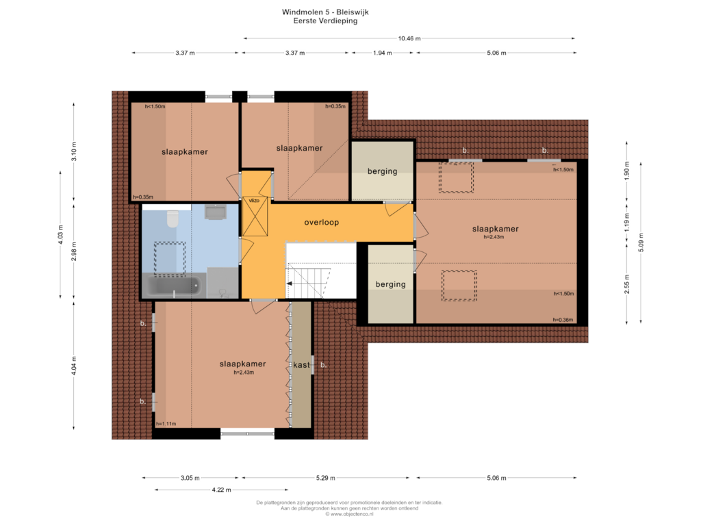 Bekijk plattegrond van Eerste Verdieping van Windmolen 5