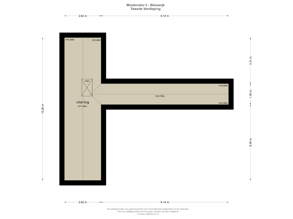 Bekijk plattegrond van Tweede Verdieping van Windmolen 5