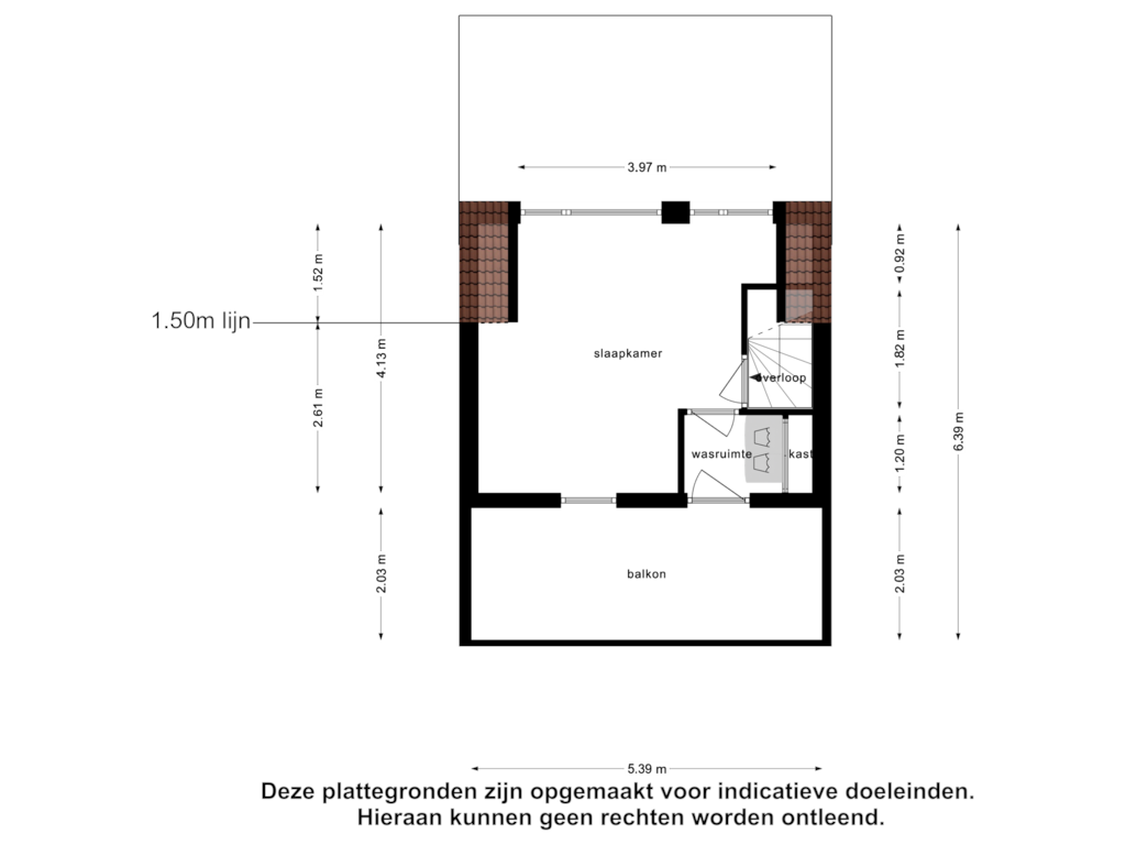 View floorplan of Tweede Verdieping of Lommerbaan 54