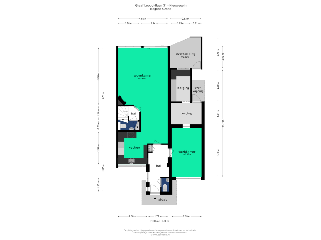 Bekijk plattegrond van BEGANE GROND van Graaf Leopoldlaan 31