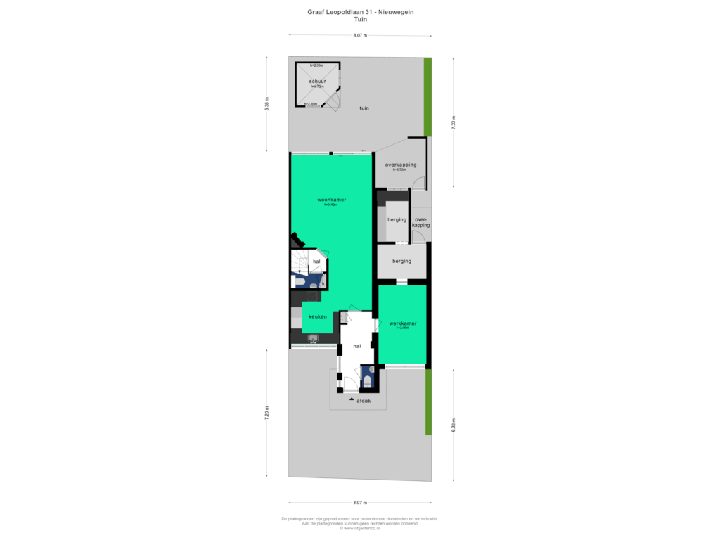 Bekijk plattegrond van TUIN van Graaf Leopoldlaan 31