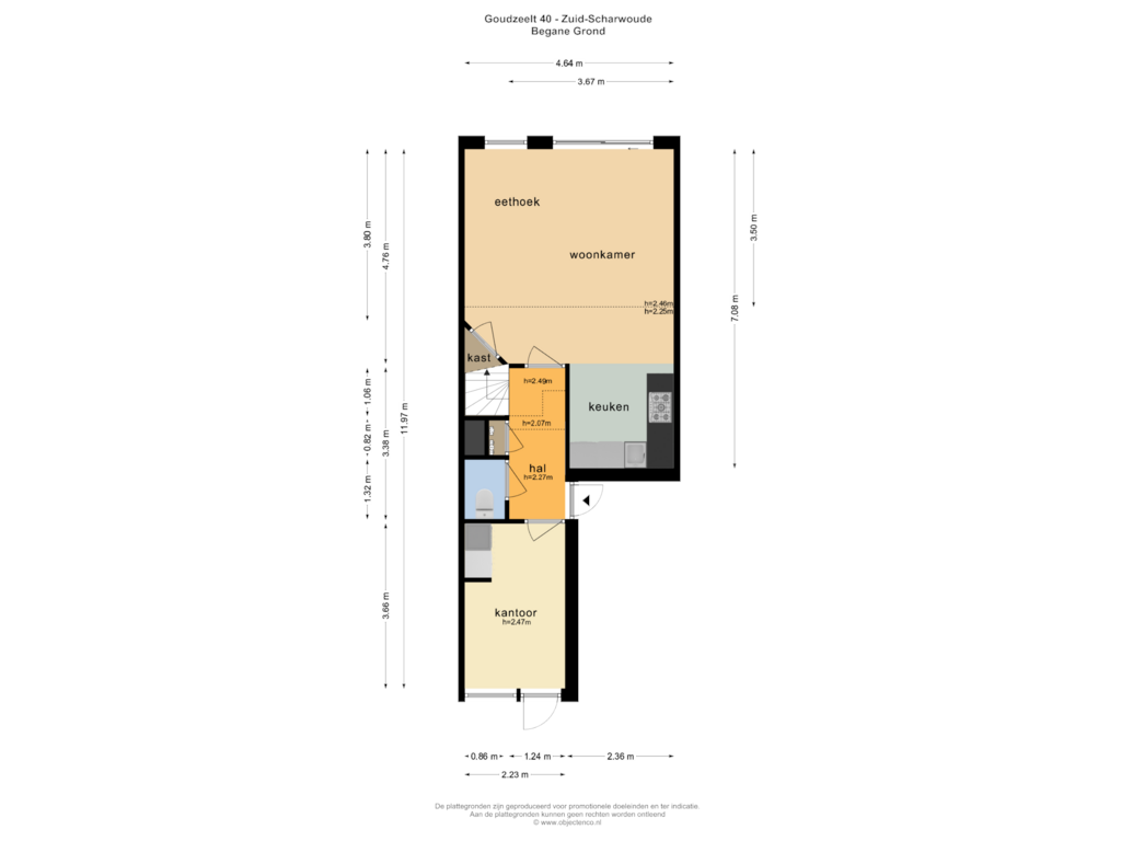 Bekijk plattegrond van BEGANE GROND van Goudzeelt 40